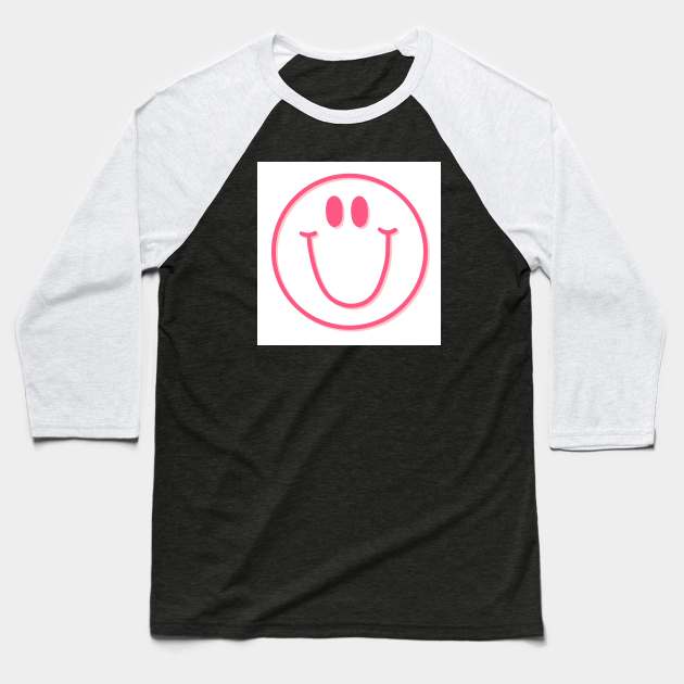 Smiley Face Baseball T-Shirt by goodnessgracedesign